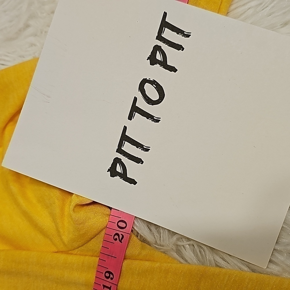 CASUAL Long Sleeve Yellow Tunic Blouse Button Side T Shirt Top Size xl NWOT - Picture 6 of 9
